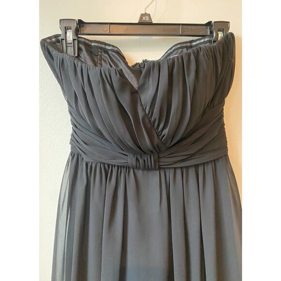White House Black Market Black Strapless Fit & Flare Dress, Size 4 - Picture 3 of 6